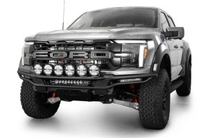 Ford F-150 Raptor Light Hoop - Front - Addictive Desert Designs - Race Series - Hammer Black - `21-`24